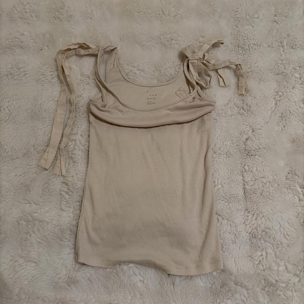 A New Day Beige Tie-Strap Camisole